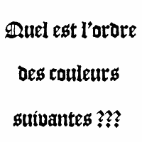 les couleurs sont ....